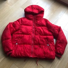 American Eagle Women’s Red Puffer Coat Jacket Hooded - Used - Large