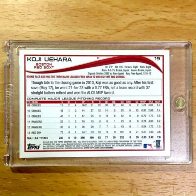 Super Rare Koji Uehara 2014 Topps Photo Variation Sp | eBay