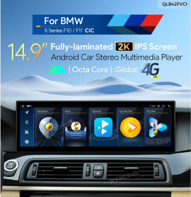 XTRONS QLB42FVCI AUTORADIO GPS BMW 5.Serie F10 F11 Android 13 WIFI 4G 14,9'' CIC