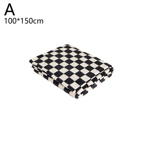 Throw Checked Large Polar Warm Soft Blanket Sofa Bed Car V0H8 GX Travel F7K9