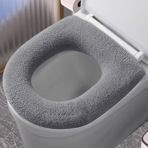 Bathroom Toilet Seat Cover Pads Soft Warmer Toilet Seat Cushion Cover - Picture 14 of 25