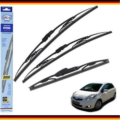 Fits TOYOTA YARIS 2006-2011 SET OF 3 wiper blades alca SPECIAL AS24''15''12''ARC