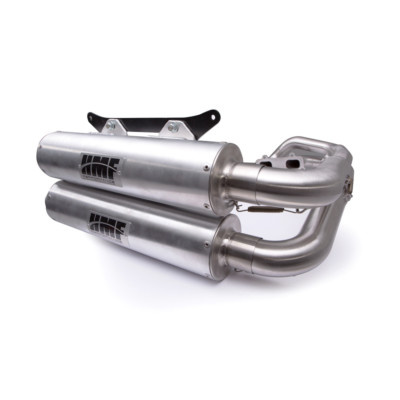 HMF Performance Dual Full System Exhaust Muffler Brushed Polaris RZR RS1 2018+
