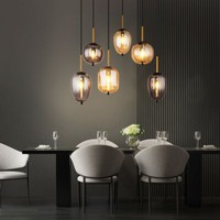 Pendellampe HäNgelampe Esstischleuchte Retro Glas Wohnzimmerlampe Led H 120 Cm