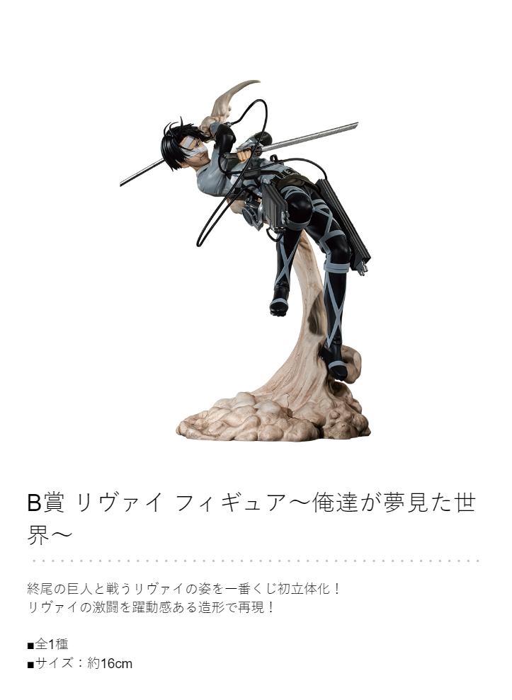 Ichiban Kuji Attack on Titan The Rumbling Prize B Levi Ackerman
