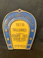 CHEVAUX PLAQUE CONCOURS HIPPIQUE 3éme Prix Coupe Des Sociétés Talloires 1978