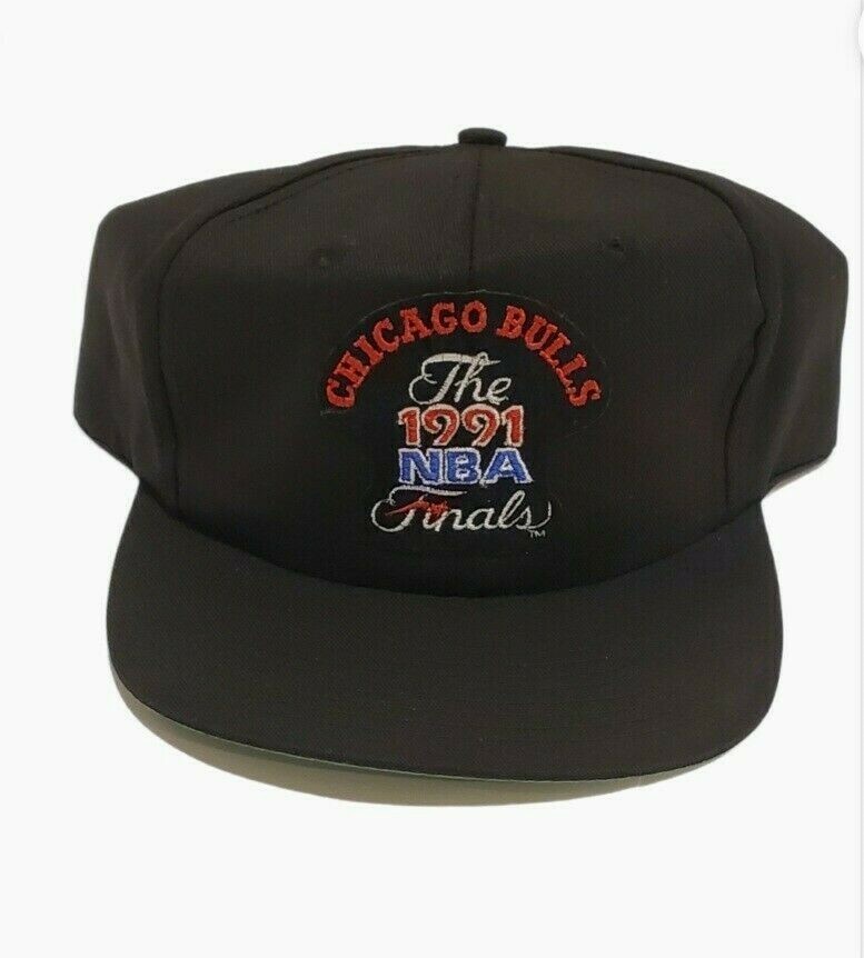Vintage 1991 NBA FINALS Snap Back Cap Chicago Bulls Championship One Size 