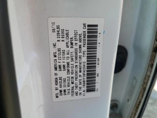 Acura TLX 2015 motor de 2,4 L montaje completo fabricante de equipos originales 116 k millas garantía Foto 2 de 4