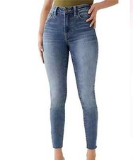 True Religion Halle High Rise Super Skinny Jeans Size 27 Snap Pocket Medium Wash