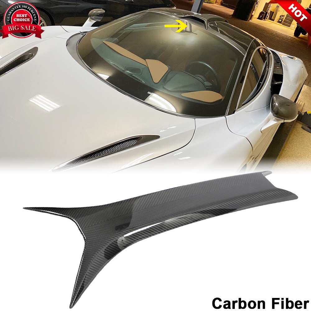 Fit For Mclaren 720s 2017-2023 Dry Carbon Fiber Roof Air Vent Outlet Cover Trim