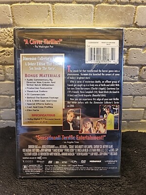Scream (DVD, 1998) Sealed Dimension Collector's Series Wes Craven