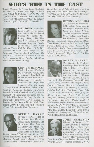Playbill + A Free Man of Color + Sara Gettelfinger , Veanne Cox , Jeffrey Wright - Picture 6 of 9