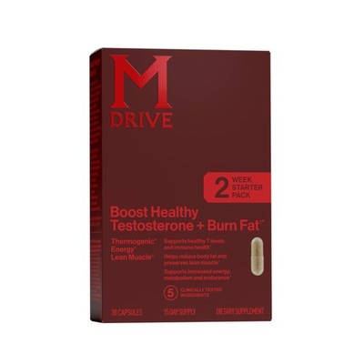 Mdrive Boost and Burn Testosterone Booster and Fat Burner for Men, Energy, Stren