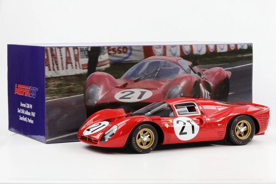 1:12 WERK83 330 P4 #21 2° 24h LeMans 1967 Scarfiotti Parkes resina - Immagine 4 di 4