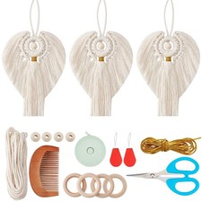 FREEBLOSS 3 Set DIY Macrame Angel Kit - Hanging Ornament Small,