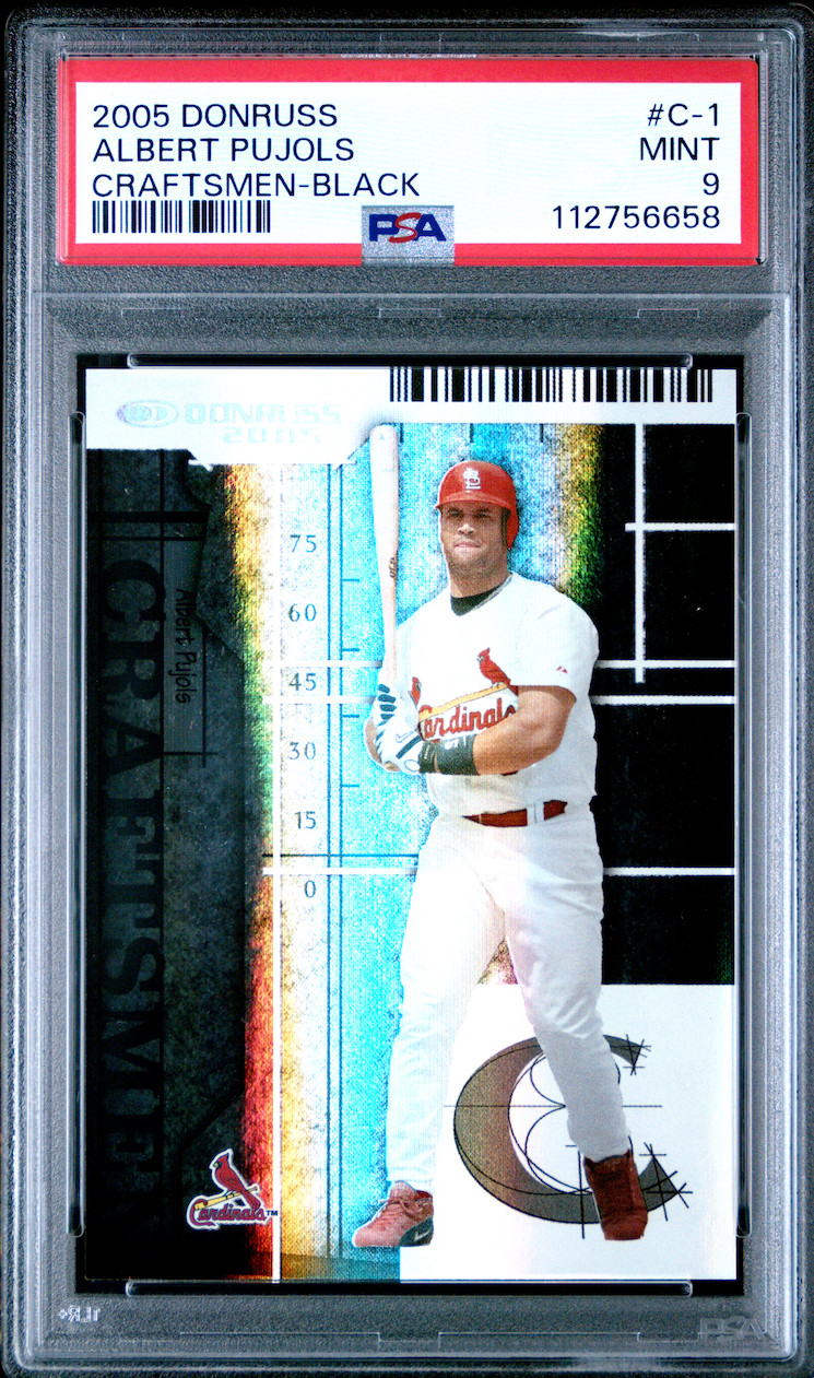 2005 Donruss Craftsmen Albert Pujols BLACK /100 PSA 9 MINT! 🔥 RARE