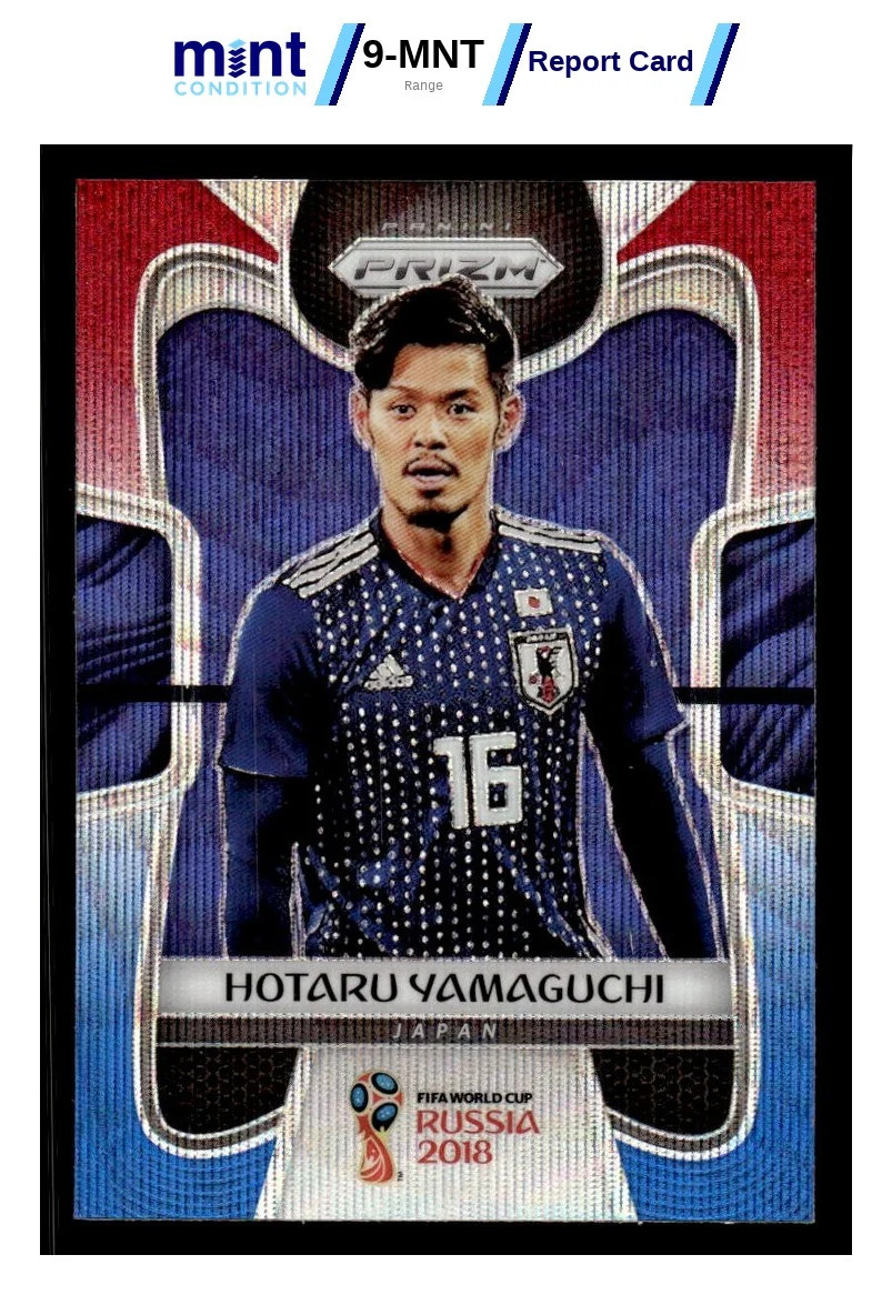 2018 PRIZM FIFA WORLD CUP HOTARU YAMAGUCHI 121 RED & BLUE WAVE PRIZM MCG 10