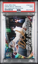 2022 Panini Spectra Sky High Signatures Amon-Ra St. Brown Celestial Prizm /99 