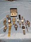 Vintage Watch Lot Bulova Seiko and More with Swank Cufflinks. Not Working As-Is
