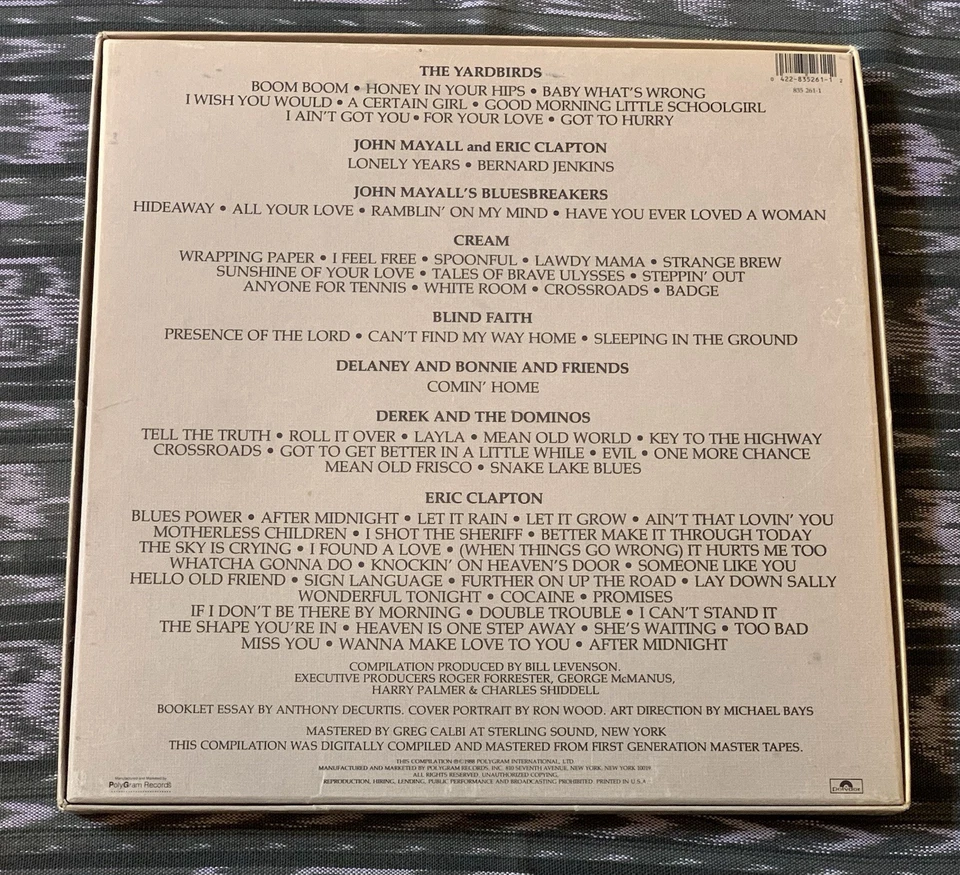 6 LP Box Set NM ERIC CLAPTON Crossroads Cream Blind Faith John Mayall Near Mint - Image 3 of 4