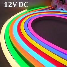 1m 2m 3m 5m 12v Flexible Sign Neon Lights Silicone Tube Led Strip Waterproof Usa