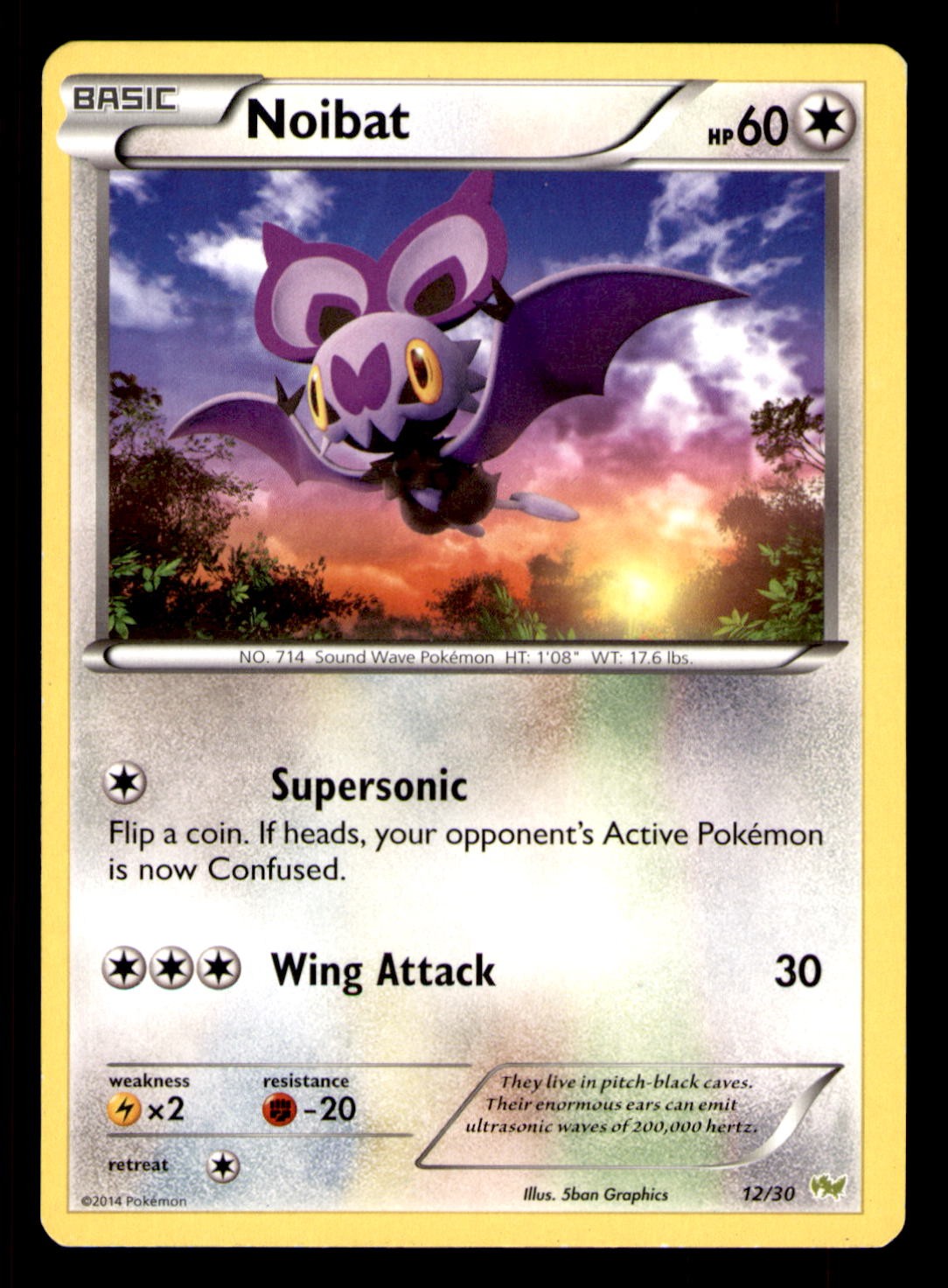 Noibat (#23) 12/30 Common XY Trainer Kit: Sylveon & Noivern Pokemon LP