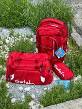 NEU Satch RUCKSACK BackPack  Set Rot 30 L + S...