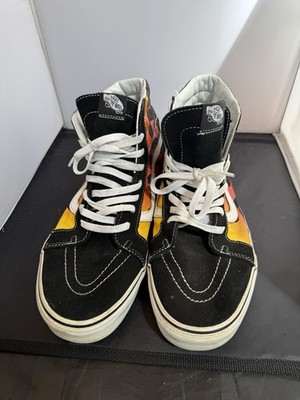 Vans Off The Wall Old School Flame US 13 Skool Hot Rod Skateboard Shoes