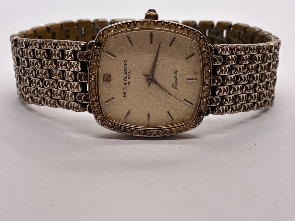 Working Vintage Ladies Silver Nicola Valentino Milano Quartz Watch EO - image 2 of 4