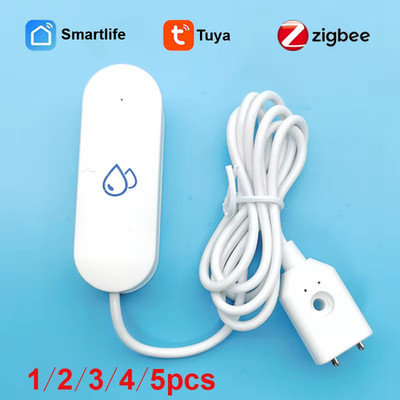 Tuya ZigBee Water Leakage Sensor Alarm Level Flood Leak Detector Smart Life APP 