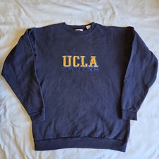 Vintage UCLA Bruins Double-sided Embroidered Navy Blue Large Pullover Sweatshirt