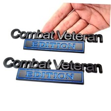 Edition Emblem Car Decals, Warrior Combat Veteran Combat Veteran Black/Blue