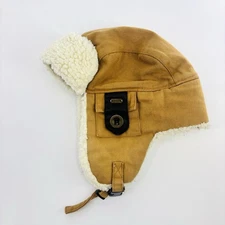 Stetson Aviator Trapper Hat Cap Men’s Tan Beige Sherpa Lined Winter XL