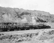 PANAMA CANAL CONSTRUCTION WORK TRAIN 1910 PHOTOGRAPH PHOTO PRINT