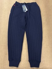 POLO Ralph Lauren Boys Quilted Jogger Pants Navy Blue Size M 8-10 New