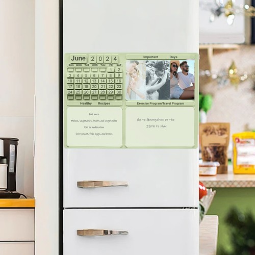 HG Magnetic Silicone Calendar Reusable Message Board With Pen Detachable Fridge - Afbeelding 18 van 22