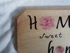 Small Home Sweet home sign wood with black letters and roses — photo 5