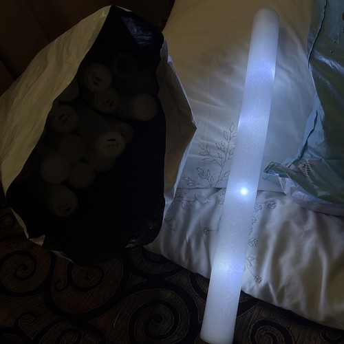 20 LED Schaumstoff Leuchtstäbe Party Hochzeit Blink LED Leuchtstab Leuchtstab