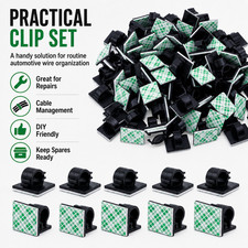 100Pcs Cable Clips Self-Adhesive Cord Management Wire Holder Organizer Clamp US