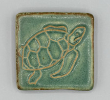 Vintage Pewabic Pottery Sea Turtle Tile 2.75 ...