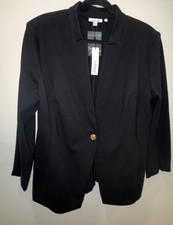 Chicos Single button Black Blazer Women's Size 3