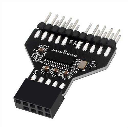 USB2.0 9Pin Splitter Mainboard Female 1 To 2 Male Extension Connector USB HUB - Afbeelding 3 van 11