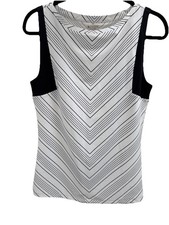 NWT Athleta Chevron Rashgu Tank S Black White UPF Surf Rashguard Swimwear Beach