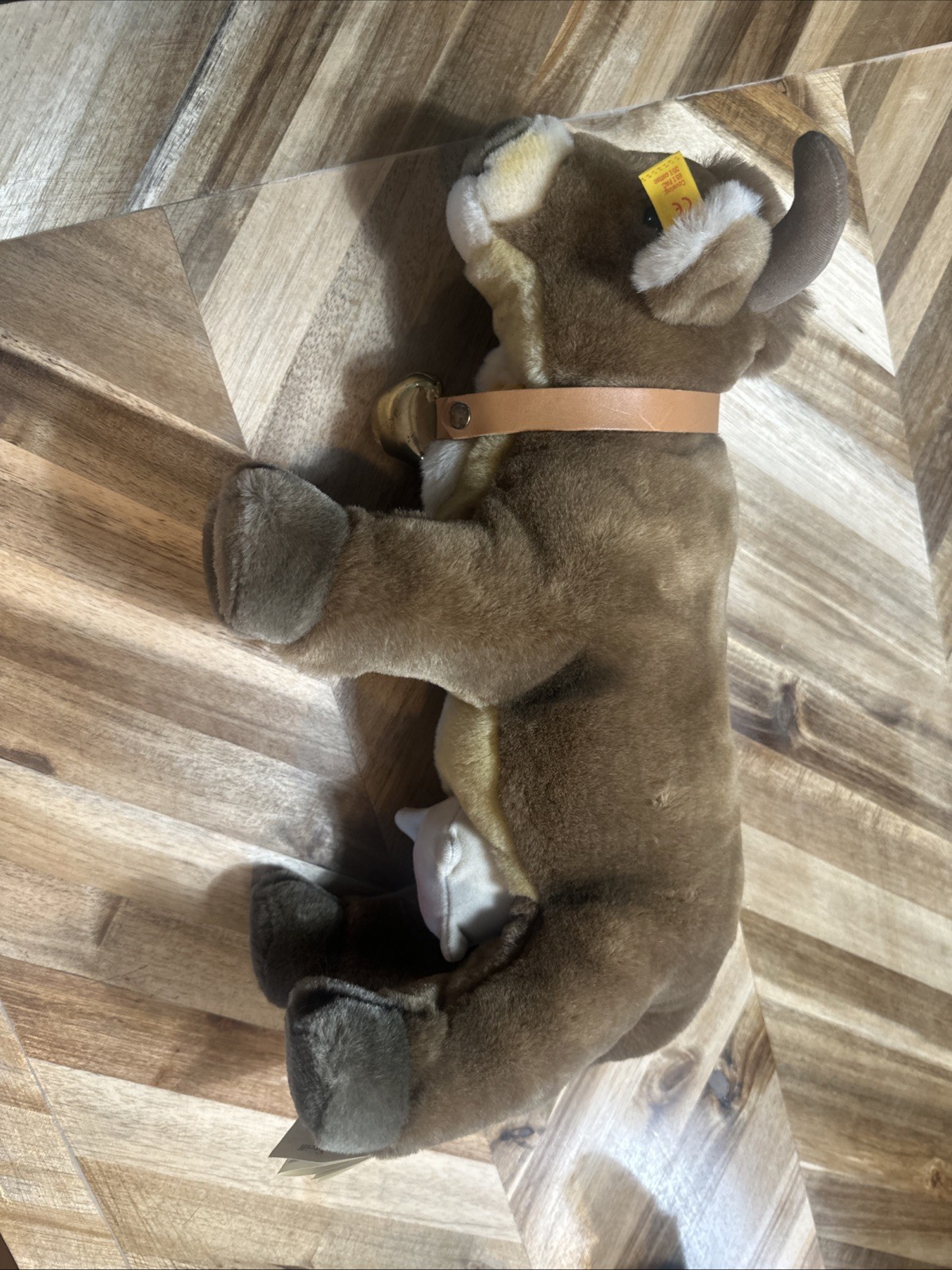 Steiff Berta Cow Bell Brown Dairy Jersey Vintage Stuffed Animal 13” Rare!