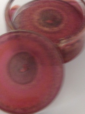 Handgefertigte Harz 4er Set Untersetzer mit Halter, Rot/Gold Drachenschuppen Effekt