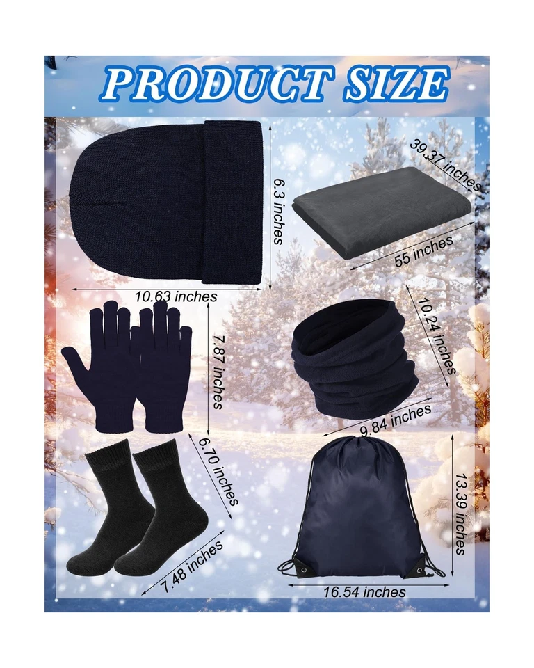 Paquete de 72 piezas de cuidado para personas sin hogar guantes de invierno calcetines coral polar en blanco... Foto 4 de 4