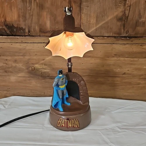 Vintage DC Comics Batman Table Lamp Collectible Novelty Shade Comic Book Working