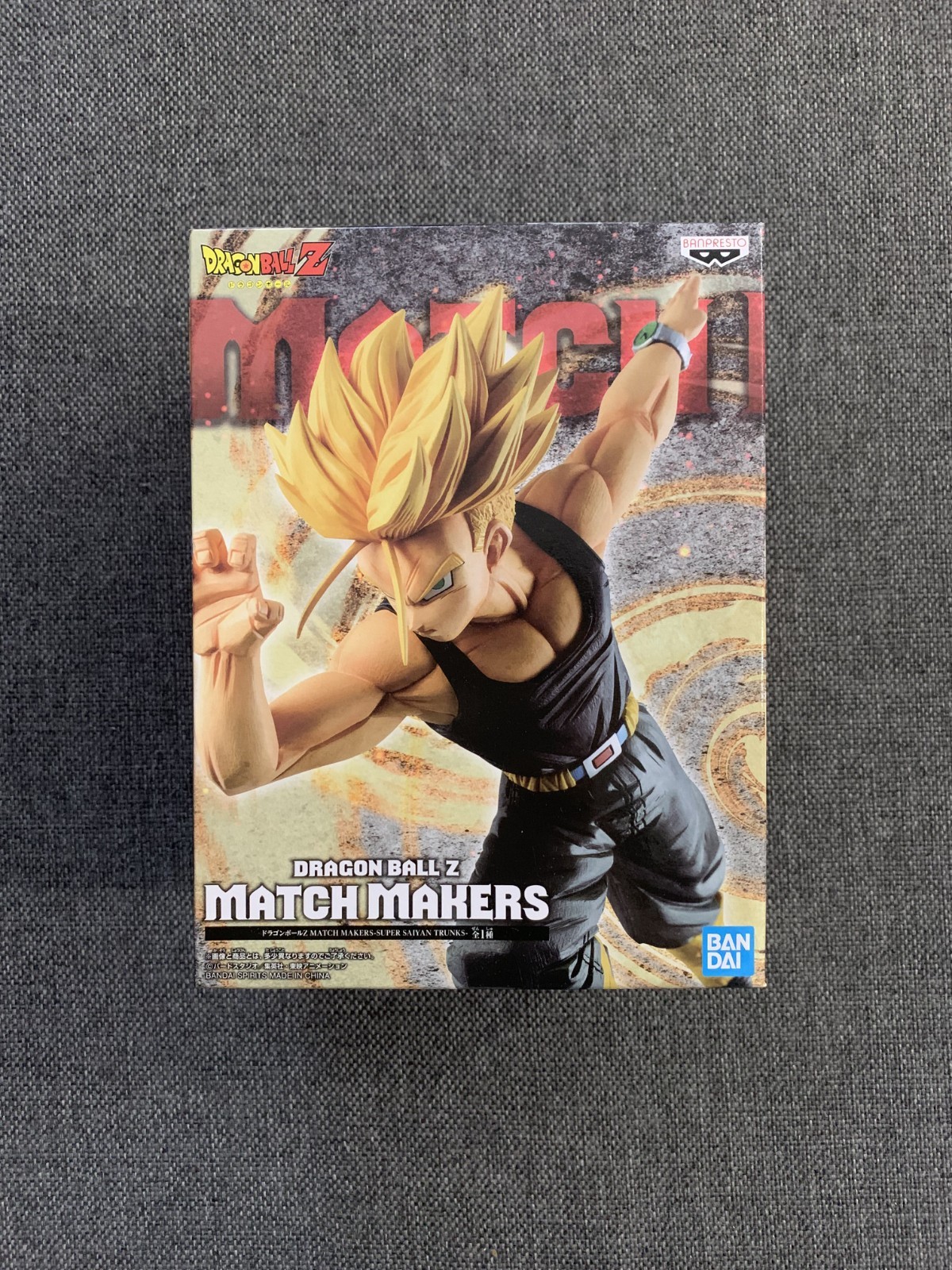 Figurine Trunks Super Saiyan Match Makers pour Décoration Bureau Geek
