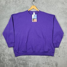 Vintage Fruit Of The Loom Deadstock Blank Purple Crewneck Sweatshirt 3XL New