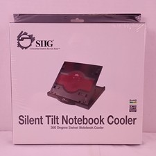 SIIG Silent Tilt Notebook Cooler 360 Degree Swivel Notebook Cooler New  Sealed